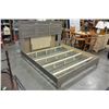 Image 2 : KINGSIZE MODERN GREY BED FRAME