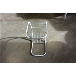 SMALL WHITE GLASSTOP MAGAZINE TABLE