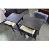 Image 2 : PAIR OF ESPRESSO 1 DRAWER NIGHT STANDS