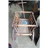 Image 2 : ANTIQUE OAK GERMAN MILK WAGON WITH HANDLE DATED 1929