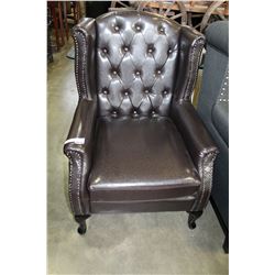 NEW ESPRESSO TUFTED ACCENT CHAIR - RETAIL $799