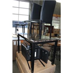 NEW ASHLEY DINING TABLE AND 4 CHAIRS RETAIL $799