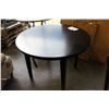 Image 1 : NEW ASHLEY BLACK FINISH ROUND DINING TABLE - RETAIL $997