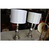 Image 1 : PAIR METAL BASE TABLE LAMPS