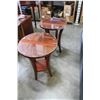 Image 2 : PAIR OF ROUND GLASSTOP ENDTABLES