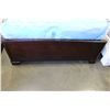 Image 2 : FLOOR MODEL ASHLEY FURNITURE MAHOGANY FINISH DOUBLE SIZE BEDFRAME - RETAIL $1,499