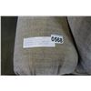Image 2 : NEW ASHLEY FURNITURE CONTEMPORARY BEIGE FABRIC W/ WOOD ACCENT AND DOWN FILLED CUSHIONS - RETAIL $1,6