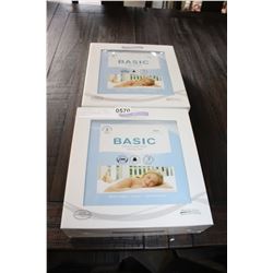 2 NEW TWIN SIZE BASIC SMOOTH MATTRESS PROTECTORS - RETAIL $49EA