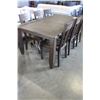 Image 1 : NEW ASHLEY FURNITURE RECLAIMED DARK FINISH DINING TABLE AND 6 CHAIRS - RETAIL $4,274