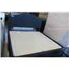 Image 1 : NEW ASHLEY FURNITURE KING SIZE GREY FABRIC PLATFORM BEDFRAME - RETAIL $1,400