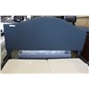 Image 3 : NEW ASHLEY FURNITURE KING SIZE GREY FABRIC PLATFORM BEDFRAME - RETAIL $1,400