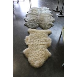 LOT OF LAMB SKIN RUGS