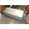 Image 1 : GREY LEATHER STORAGE BENCH