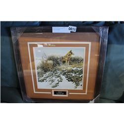 COYOTE IN WINTER SAGE BY ROBERT BATEMAN