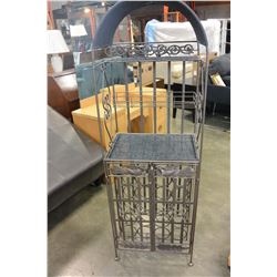 LOCKING METAL WINE RACK