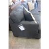 Image 2 : NEW ASHLEY MODERN DARK GREY FABRIC SOFA AND 2 ACCENT PILLOWS, RETAIL $1899