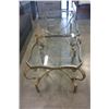 Image 2 : METAL BASE GLASSTOP COFFEE AND END TABLE