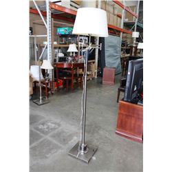 BRUSHED METAL FLOOR LAMP