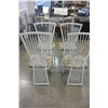 Image 3 : 4 WHITE METAL DINING CHAIRS
