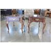 Image 2 : PAIR OF SQUARE 1 DRAWER END TABLES