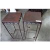 Image 1 : PAIR OF METAL DESIGNER PLANTSTANDS