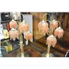 Image 2 : 2 VINTAGE GLASS SHADE LAMPS