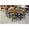 Image 1 : VINTAGE WALNUT DINING TABLE W/ 4 CHAIRS