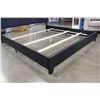 Image 4 : NEW ASHLEY KINGSIZE BROWN LEATHER PANEL PLATFORM BEDFRAME RETAIL $1099