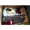 Image 1 : BOX AND CRATE OF FOG LIGHTS, SALT ROCK LAMPS, ESTATE GOODS, AND ELECTRONICS