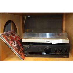 TECHNICS AMP AND PIONEER RECORD PLAYER