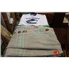 Image 1 : BROWNIE BLANKET WITH BADGES AND CANUCKS AWAY JERSEY