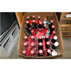 BOX OF COLLECTIBLE COCA COLA BOTTLES