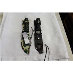 TWO SURVIVAL KNIVES IN SHEATHS