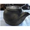Image 4 : HAND CARVED CRIBOARD AND CAST IRON KETTLE