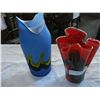 Image 1 : 2 PIECES PERSIAN AND MURANO ART GLASS VASES