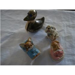 DUCK COIN BANK AND FIGURES