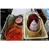 Image 2 : LOT OF EASTERN VASES AND FAN W/ TRAY OF ART GLASS COLLECTIBLES