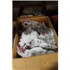 Image 1 : BOX OF CHINA DISHES AND BOX OF ESTATE STEMWARE