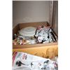 Image 2 : BOX OF CHINA DISHES AND BOX OF ESTATE STEMWARE