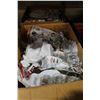 Image 3 : BOX OF CHINA DISHES AND BOX OF ESTATE STEMWARE