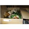 Image 1 : LARGE BOX OF VINTAGE COLORED GLASSWARE