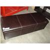 Image 1 : LEATHER STORAGE BENCH