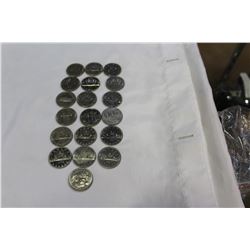 19 DIFFERENT YEARS CANADIAN DOLLARS