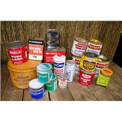 Lot of old tins