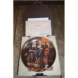 "Evenings Ease" by Norman Rockwell; Collector Plate