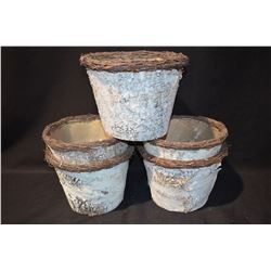 5- Bark Wrapped Flower Baskets