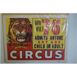 Birnam Bros. Circus Poster