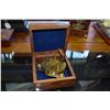 Image 1 : Vintage Brass Sundial Nautical Compass with case