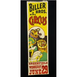 Biller Bros.Circus Poster-circa 1945-50.