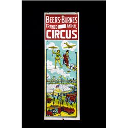 1958 Beers-Barns Circus Poster